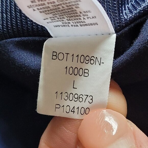 BONOBOS Full Zip Snap Element Jacket Sz L Navy Blue Pockets Cotton Nylon Stretch - Picture 7 of 14